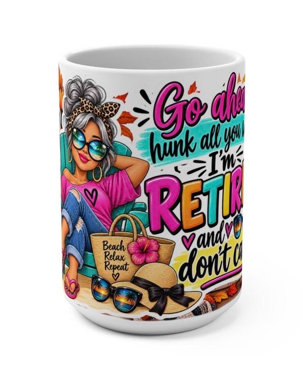 15 oz Retirement design. Sublimated mug