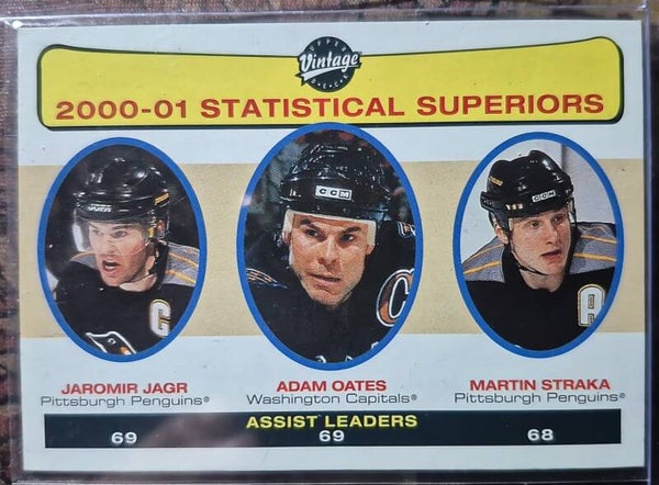 Vintage Statistical Superiors Jaromir Jagr Adam Oates Martin Straka #262