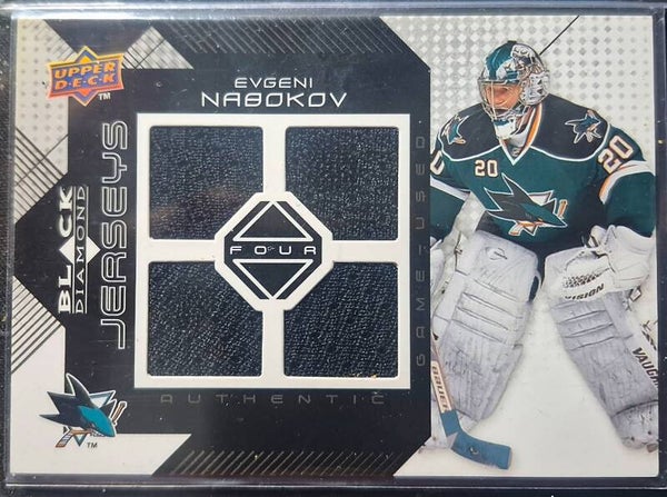 2008-09 Evgeni Nabokov Upper Deck Black Diamond Jerseys Quad