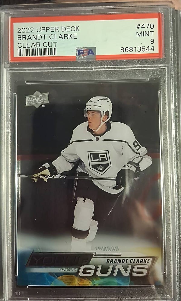 2022-23 Upper deck Young Guns Brandt Clarke Exclusive silver PSA 9