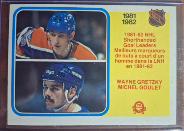 WAYNE GRETZKY / MICHEL GOULET LL 1982-83 O-PEE- EX/Mint