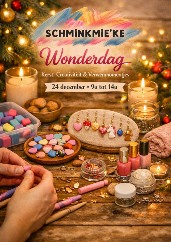 🎄✨ Schminkmie'ke Wonderdag: Kerst, Glitter & Verwenpret ✨🎄