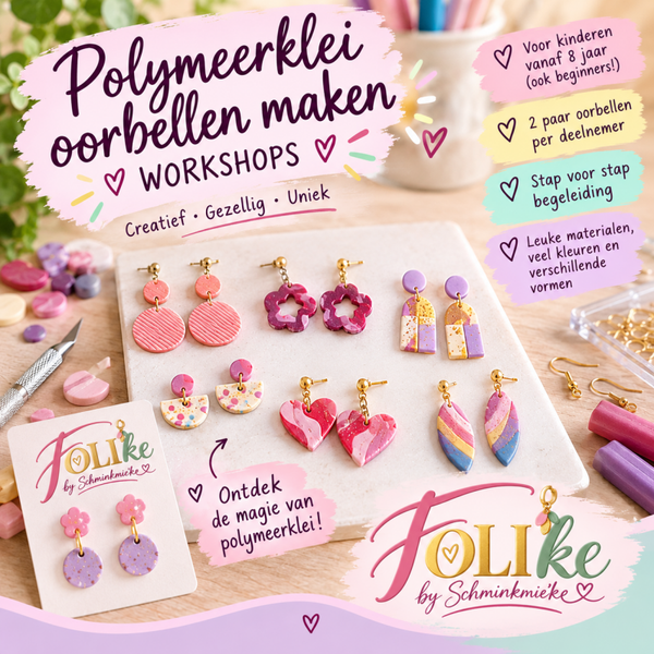 FOLI'ke (by Schminkmie'ke) kids workshop: creëer oorbellen die niemand anders heeft!