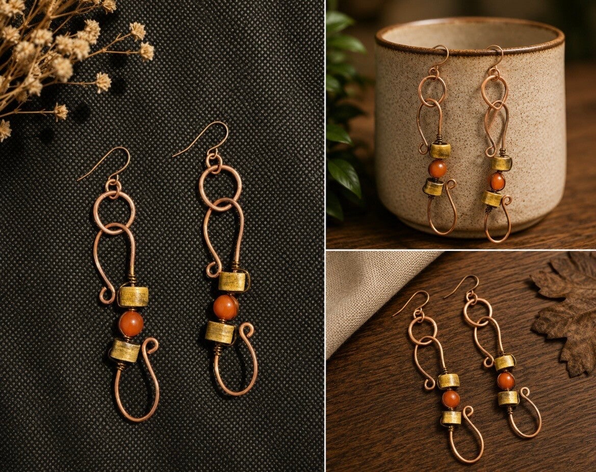 Earthsong Copper Earrings