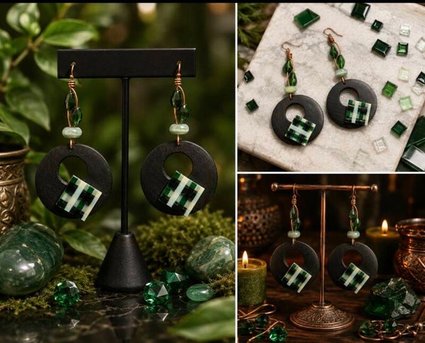 Forest Circle Earrings