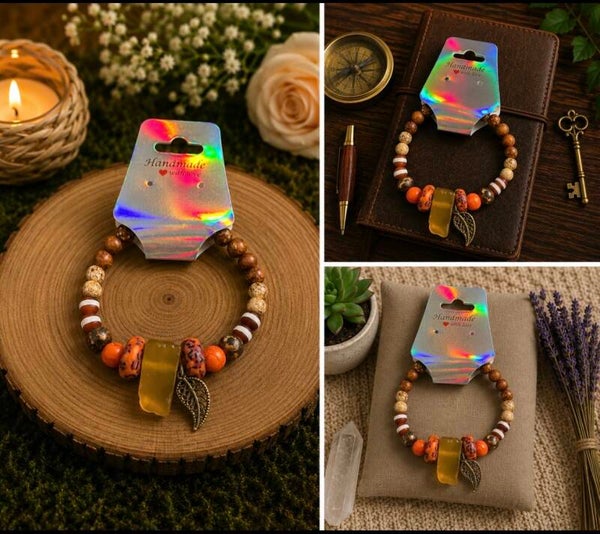 Amber Leaf Wanderer Bracelet