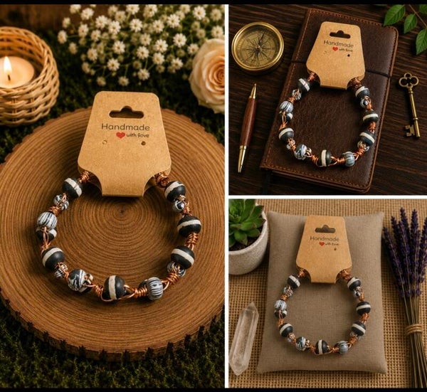 Zebra Spirit Copper Bracelet