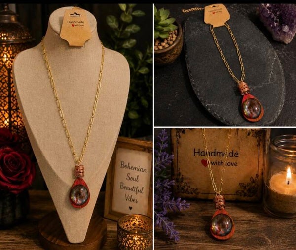 Ember Glow Pendant Necklace