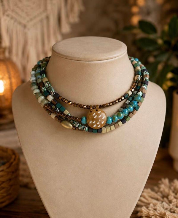 Bohemian Earth & Sky Necklace