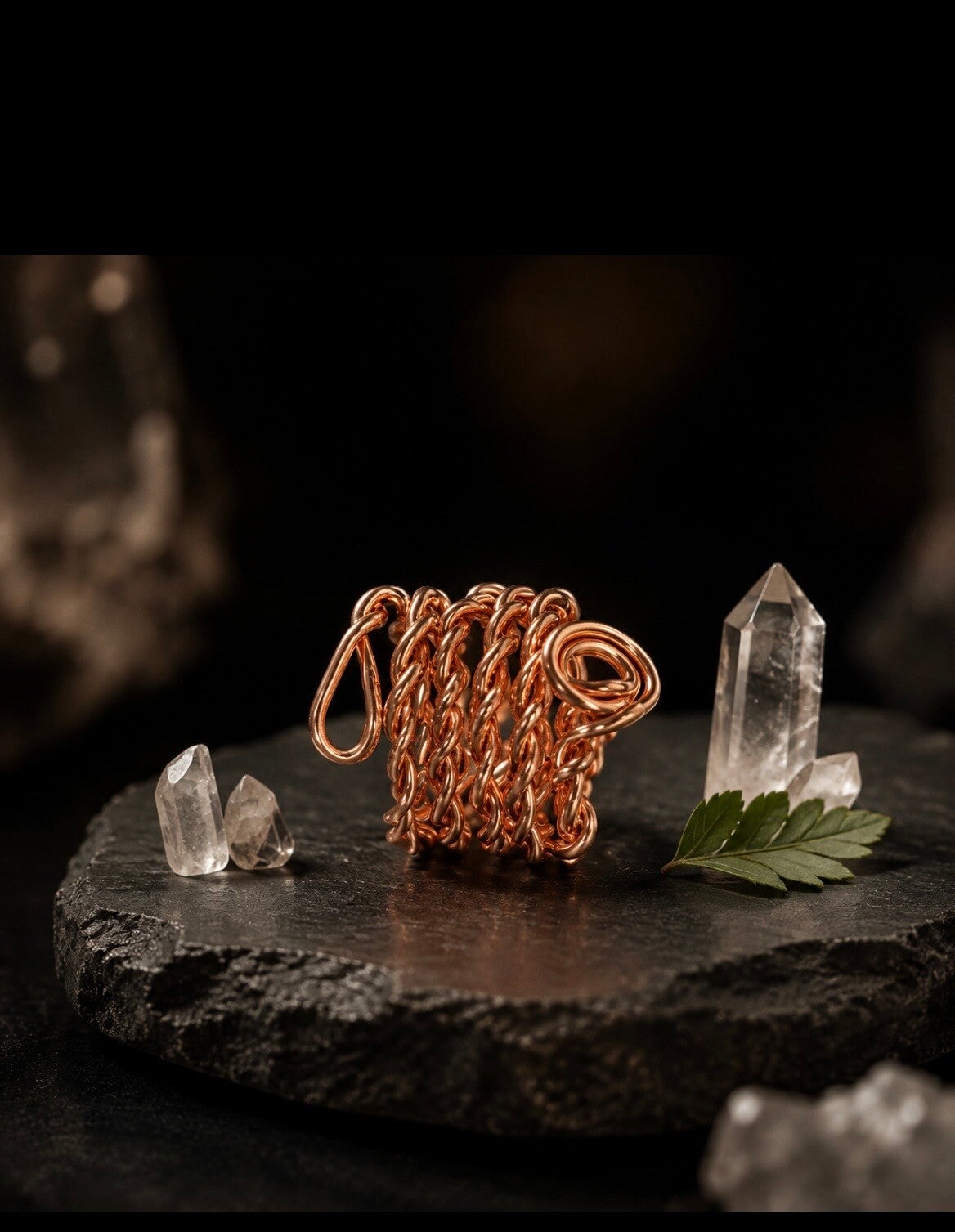 Woven Harmony Copper Ring