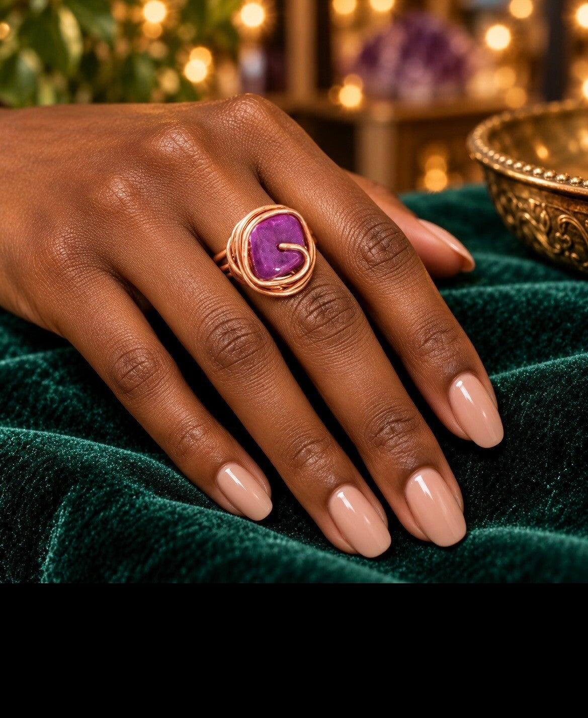 Purple Essence Copper Ring