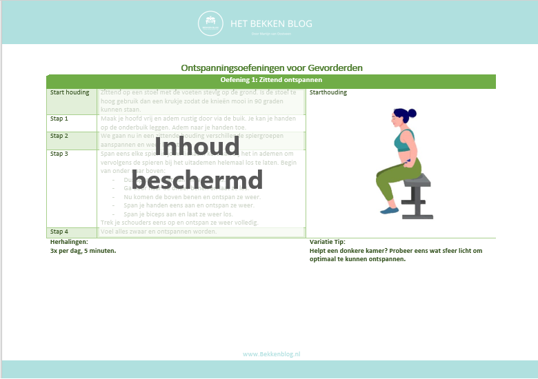 ontspannende bekkenbodemoefeningen voor vrouwen