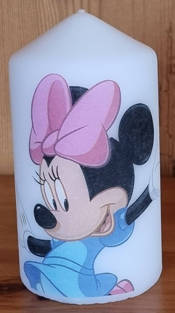 Kerze Disney mittel - weiss - 15 x 8 cm - Art. Nr. 177