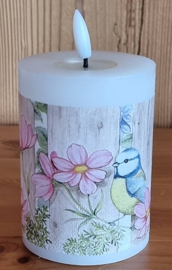 LED-Kerze Rauhreif - 10 x 8 cm - Art. 190