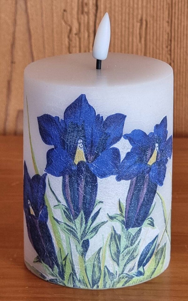 LED-Kerze Rauhreif - 12.5 x 7.5 cm - Art. Nr. 193