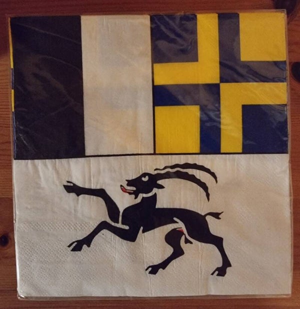 20 Servietten Graubünden mehrfarbig - 33 x 33 cm - Art. Nr. 314