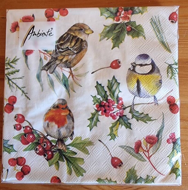 20 Servietten Vögel - 33 x 33 cm - Art. Nr. 521