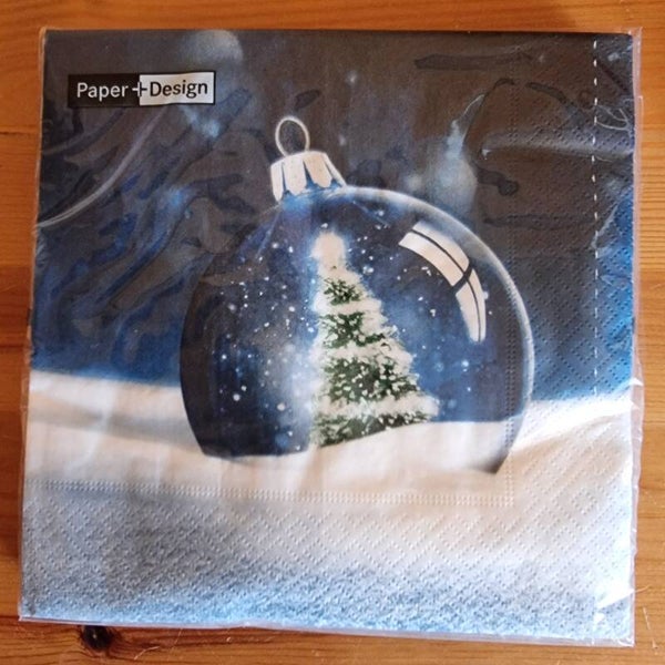 20 Servietten Weihnachtskugel - 33 x 33 cm - Art. Nr. 523