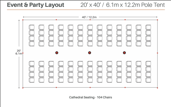 20x40 high peak frame  tent