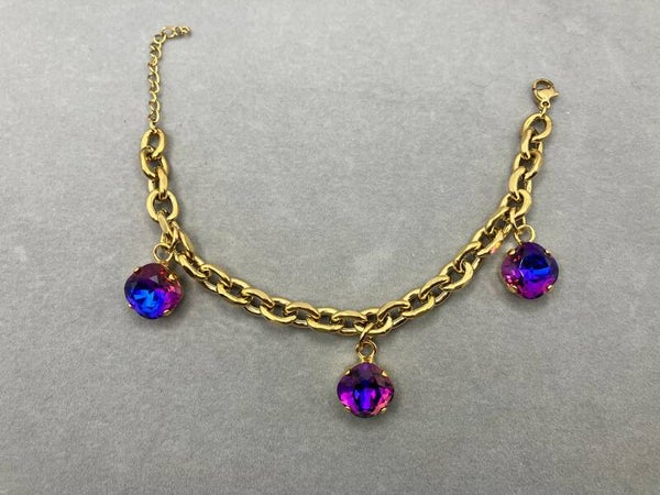 Armband met cushion kristallen