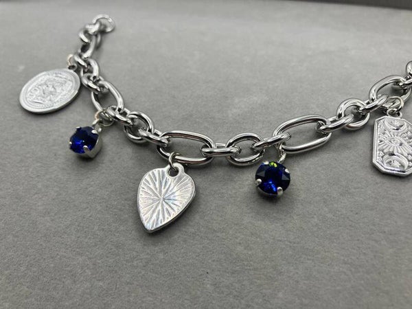 Bedelarmband met chaton kristallen