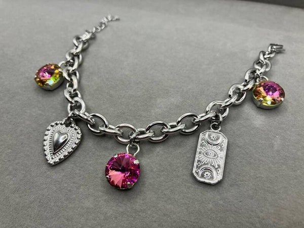 Bedelarmband met Rivoli kristallen