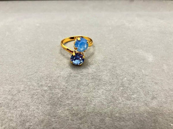 Ring met chaton kristallen