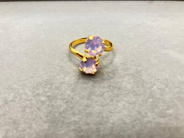Ring met chaton kristallen