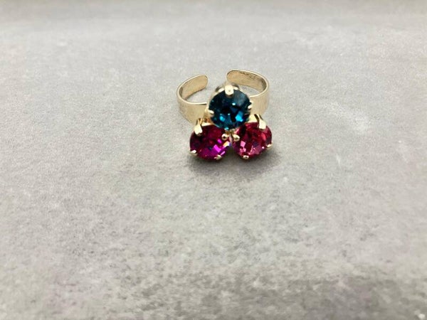 Ring met chaton kristallen