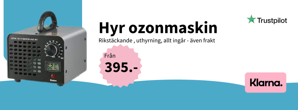 Hyra ozongenerator Stockholm Hyra ozonmaskin Stockholm