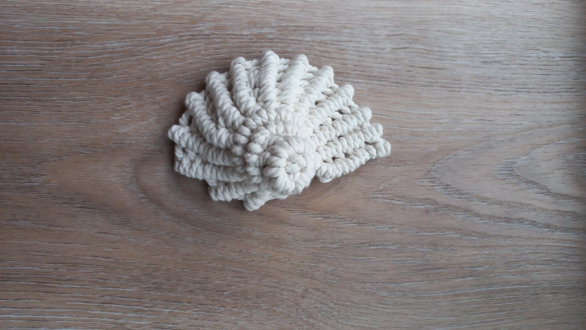 Macramé schelp