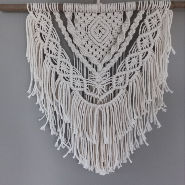 Macramé wandhanger naturel