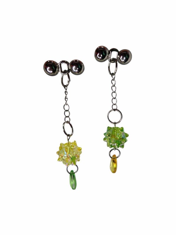 Pendientes "Electric Thorn Green"