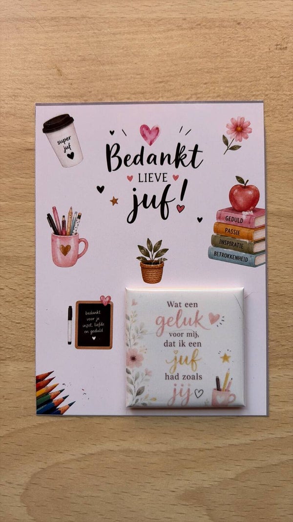 Bedankje voor je juf en/of meester