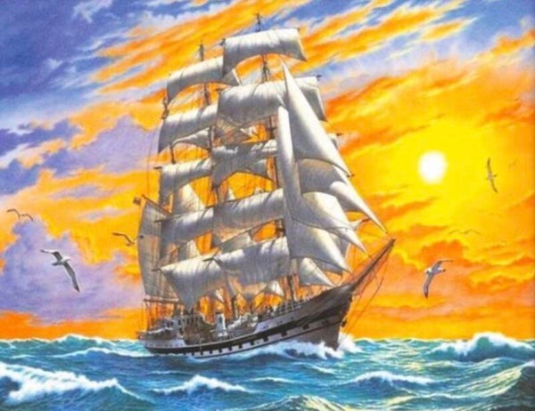 VOC Schip Vierkant 40x50