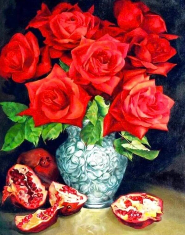 Bos Rode Rozen Vierkant