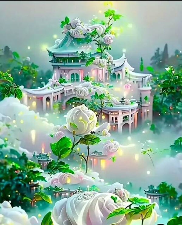 Chinese Pagode Vierkant 30x40