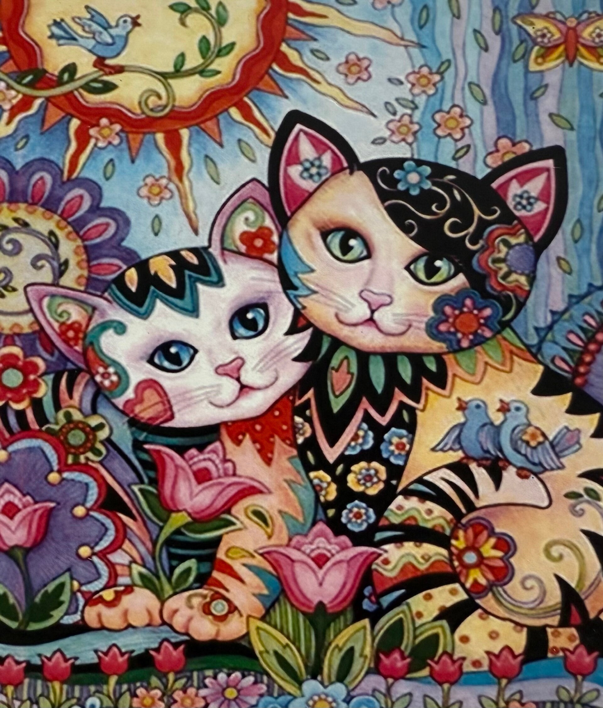 Poesjes op frame 40x50 Rond