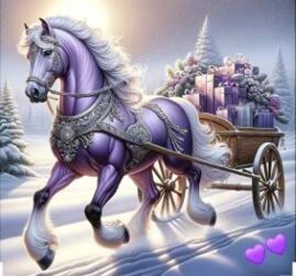 Horse and Carriage Rond 75x75