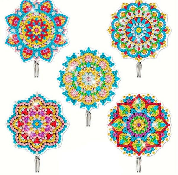 Ophanghaakjes Mandala 5 Stuks