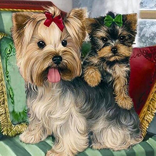 Cute Hondjes 40x50 Rond