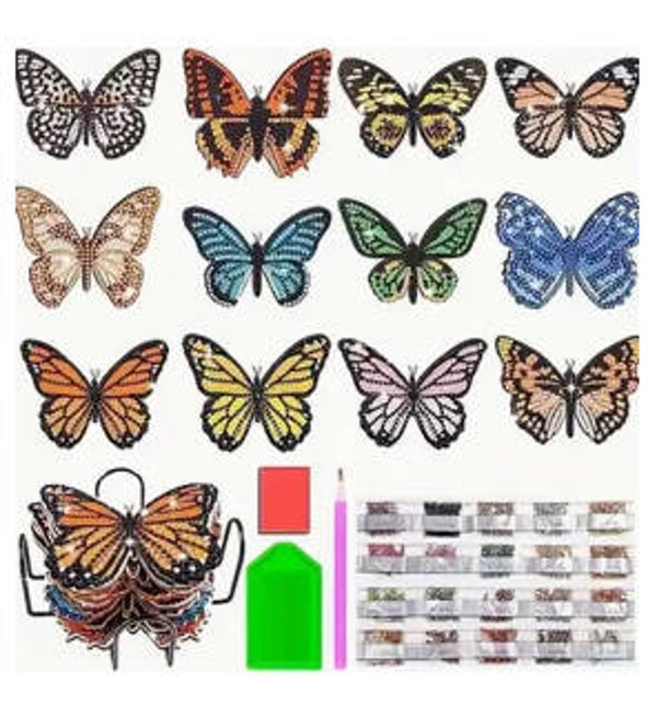 Onderzetter Setje Vlinders 12 Stuks