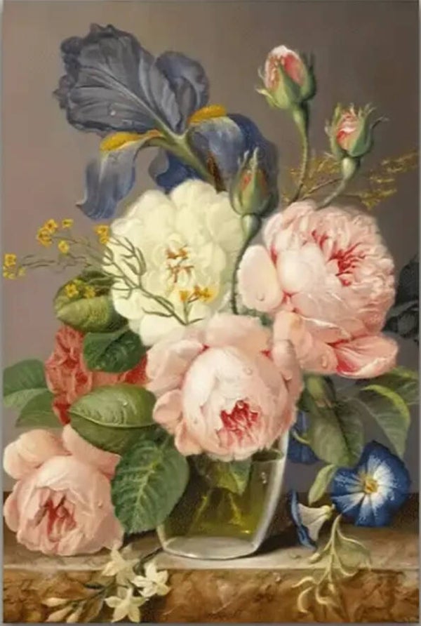 Boeket Pioenrozen Rond 30x40