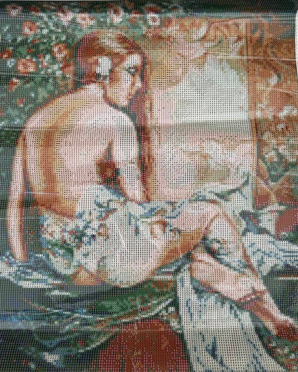 Lady at the Spa  Rond 40x50 (1 AB kleur!!)