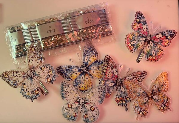 Ophanghaakjes Vlinder 6 Stuks