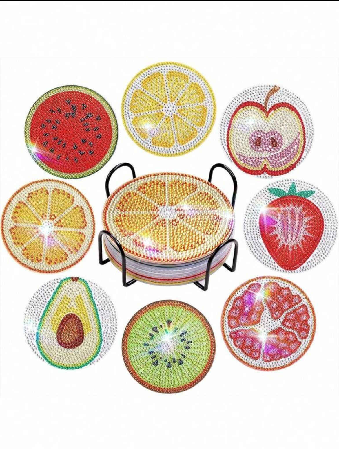Onderzetter Setje Fruit 8 Stuks