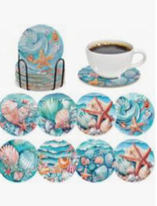 Onderzetter Setje Schelpen 8 Stuks