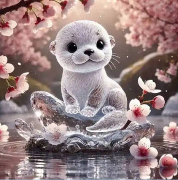 Cute Baby Otter Vierkant 40x40 AB