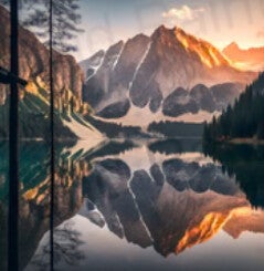 Mountain Lake Vierkant 30x40