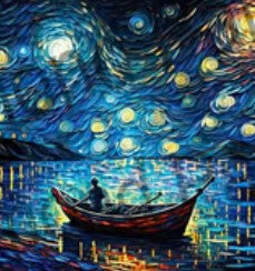 Starry Night Van Gogh Vierkant 30x40